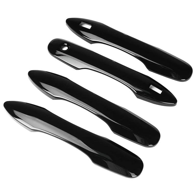 DLOVEG Car Door Handle Cover Protector Compatible for 2018-2023 2024 Toyota Camry Accessories Compatible for Toyota Corolla 2024 2023-2020 (with 2 Smart Key Holes, Glossy Black) - Image 1